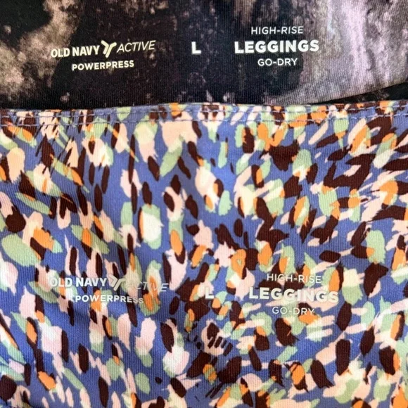 Bundle of 5 Pair Old Navy Active Elevate and Powerpress High-Rise Leggings - Picture 6 of 7